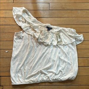 NWT American Eagle White One-Shoulder Top